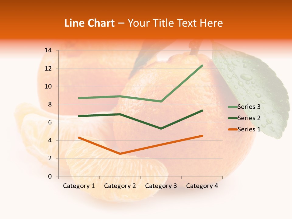 Close Up Tangerine Segment PowerPoint Template