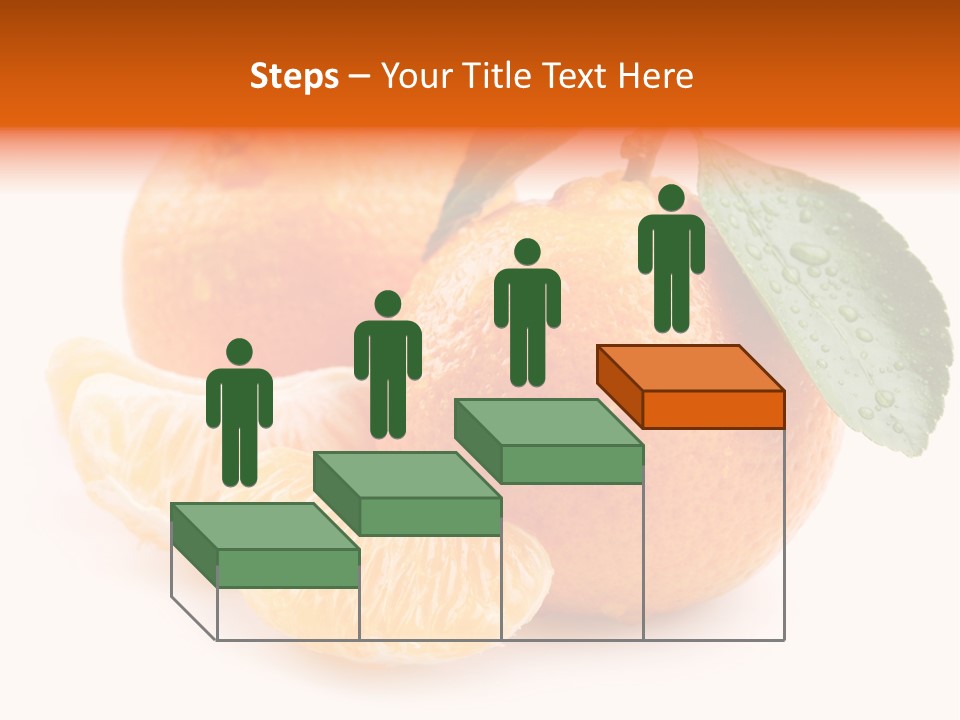 Close Up Tangerine Segment PowerPoint Template