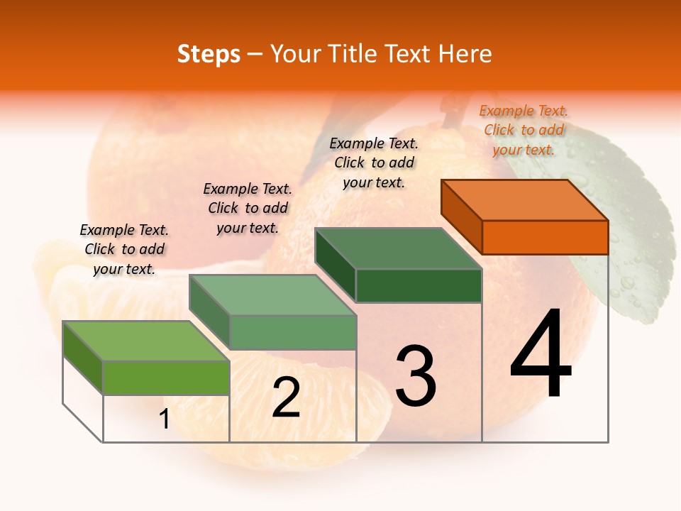 Close Up Tangerine Segment PowerPoint Template