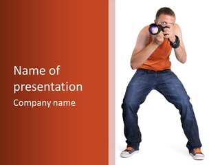 Camera Middle Digital PowerPoint Template