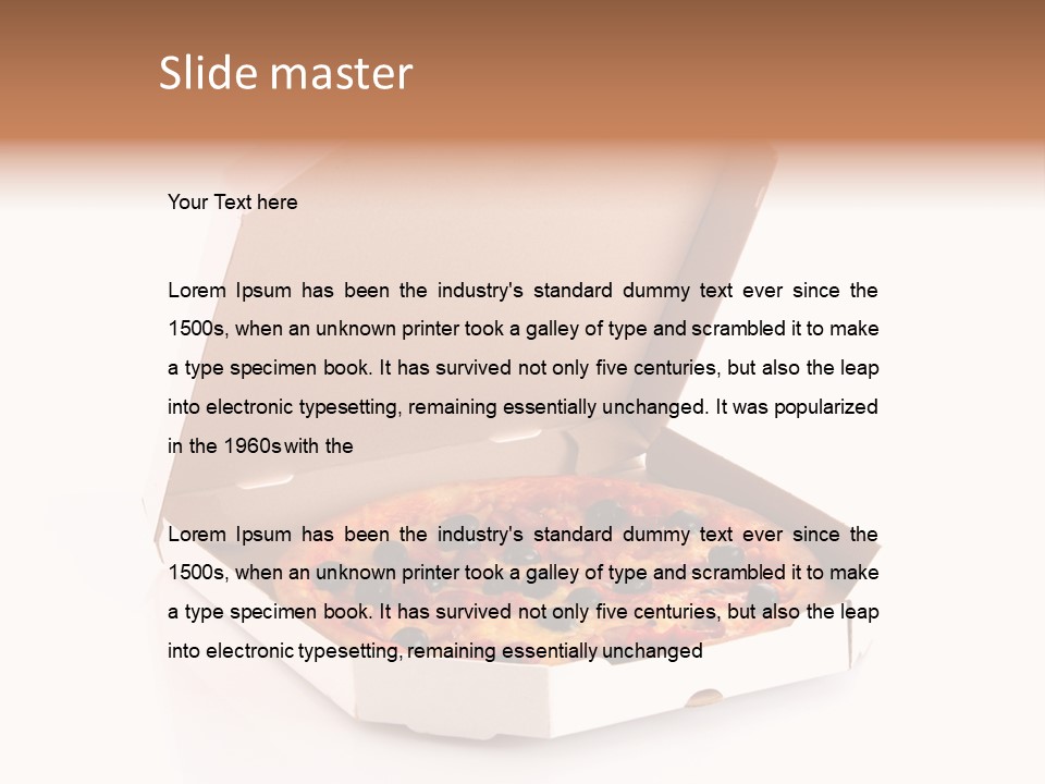 Box Delivery Olive PowerPoint Template