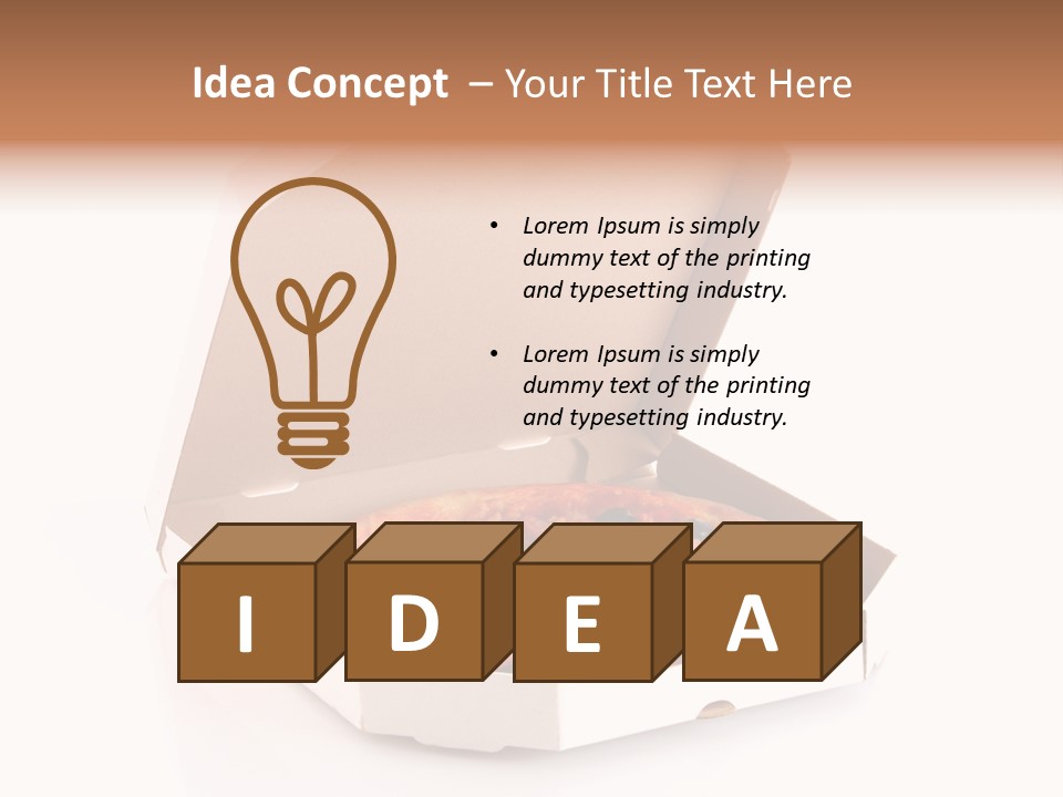 Box Delivery Olive PowerPoint Template