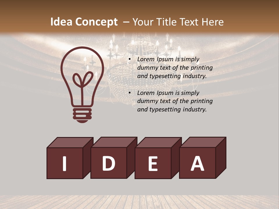 Bulb Glow Background PowerPoint Template