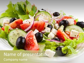 Mozzarella Greek Tomato PowerPoint Template