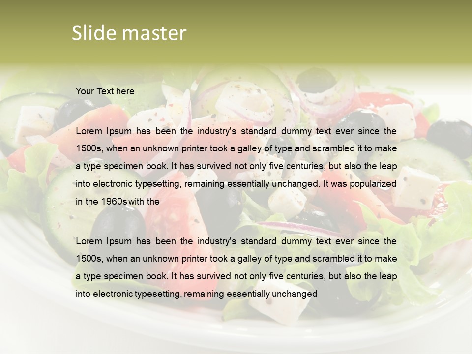 Mozzarella Greek Tomato PowerPoint Template