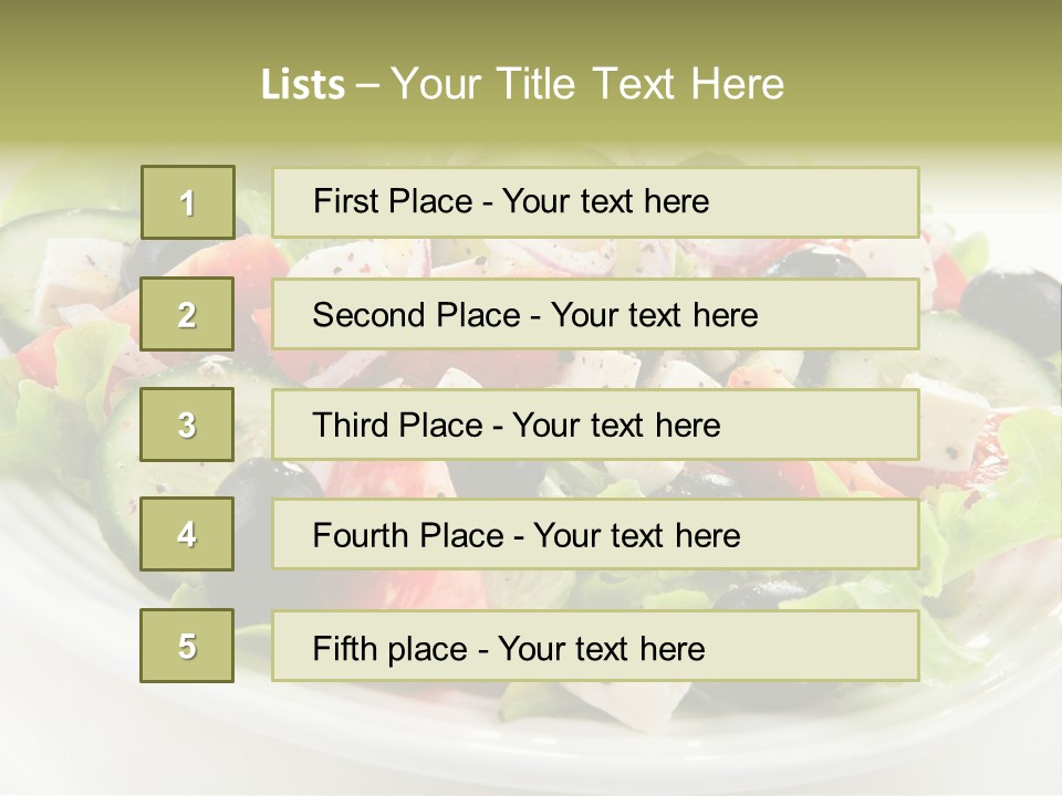 Mozzarella Greek Tomato PowerPoint Template