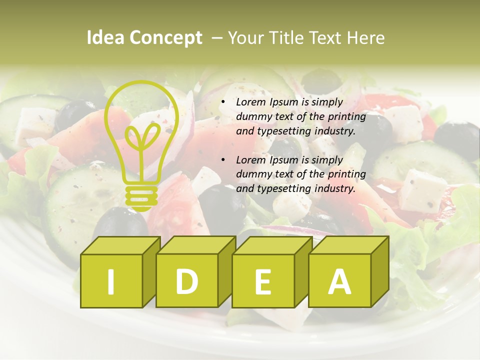 Mozzarella Greek Tomato PowerPoint Template