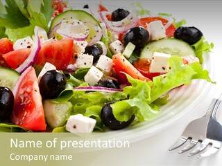 Cheese Diet Plate PowerPoint Template