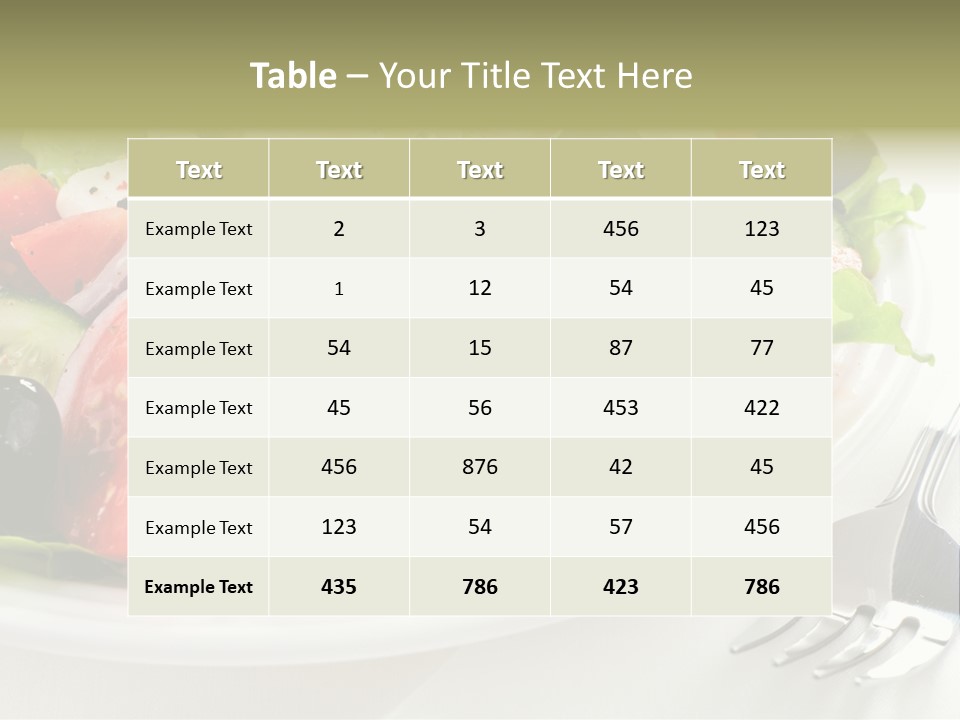 Cheese Diet Plate PowerPoint Template