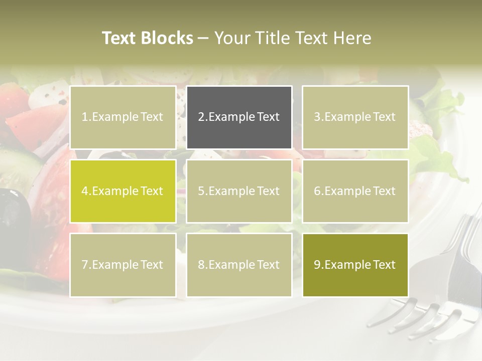 Cheese Diet Plate PowerPoint Template