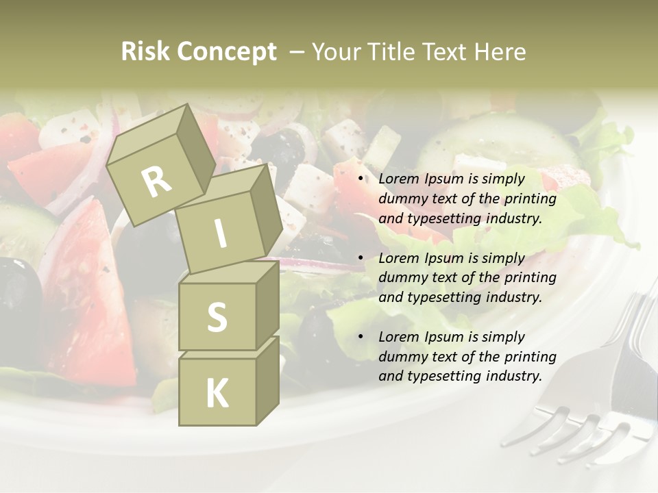 Cheese Diet Plate PowerPoint Template