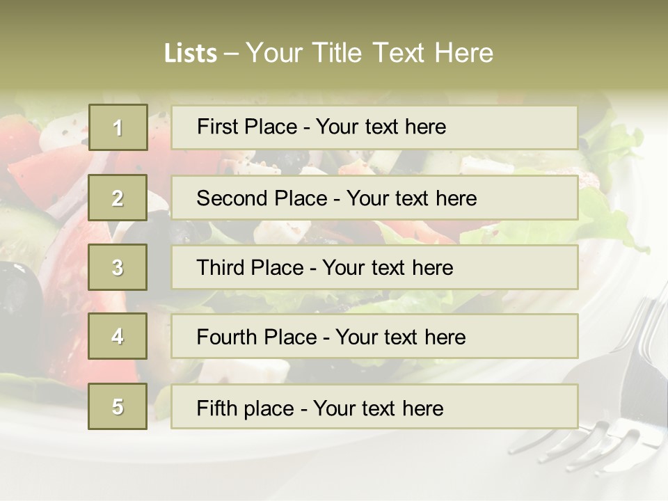 Lettuce Italian Low Fat PowerPoint Template