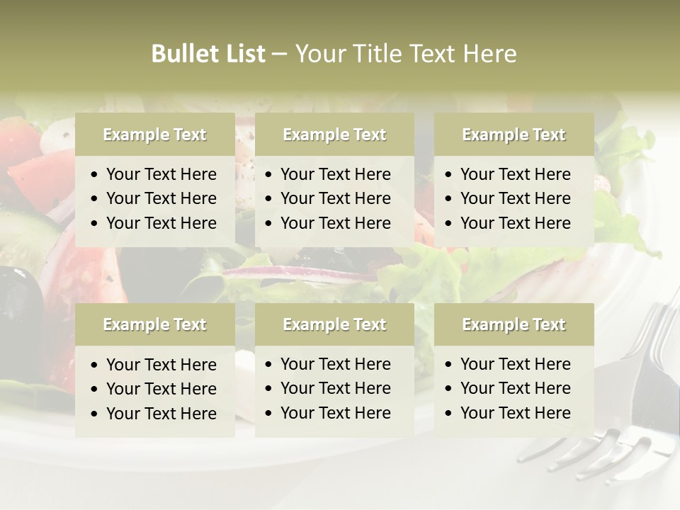 Lettuce Italian Low Fat PowerPoint Template