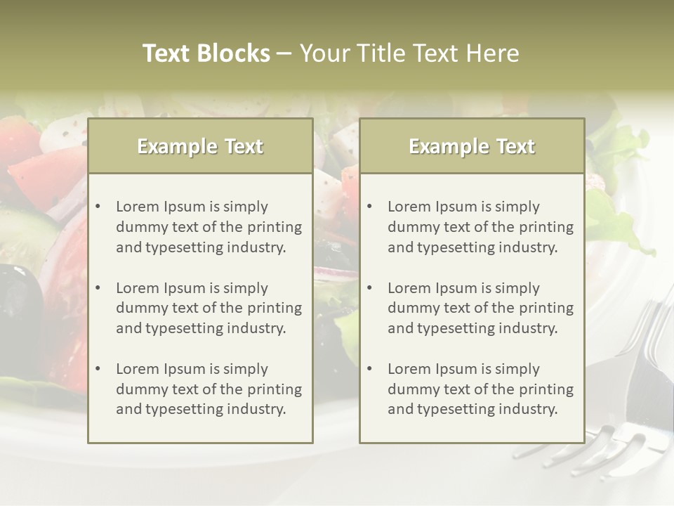 Lettuce Italian Low Fat PowerPoint Template