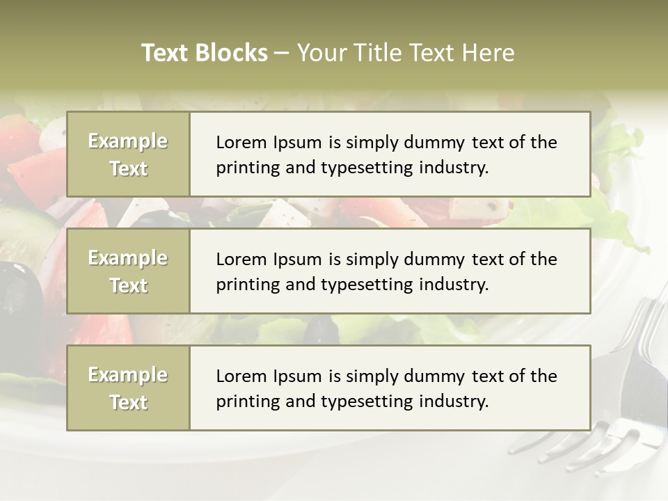 Lettuce Italian Low Fat PowerPoint Template