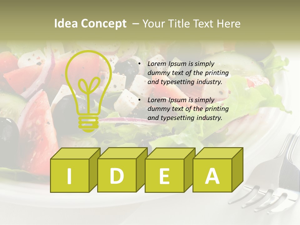 Lettuce Italian Low Fat PowerPoint Template