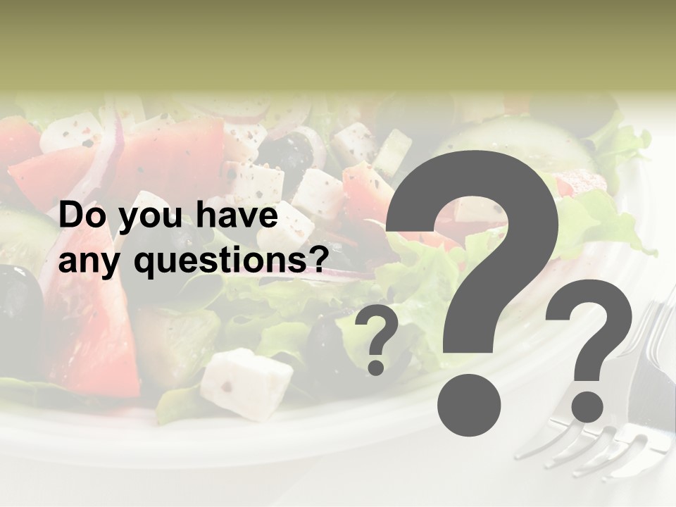 Lettuce Italian Low Fat PowerPoint Template