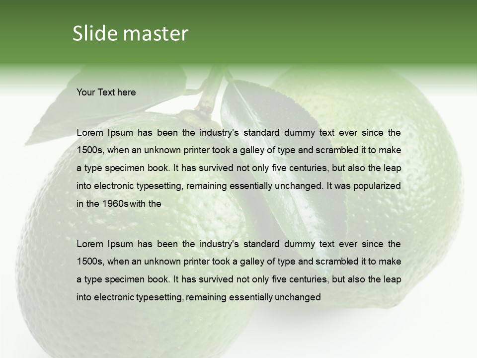 Background White Lime PowerPoint Template