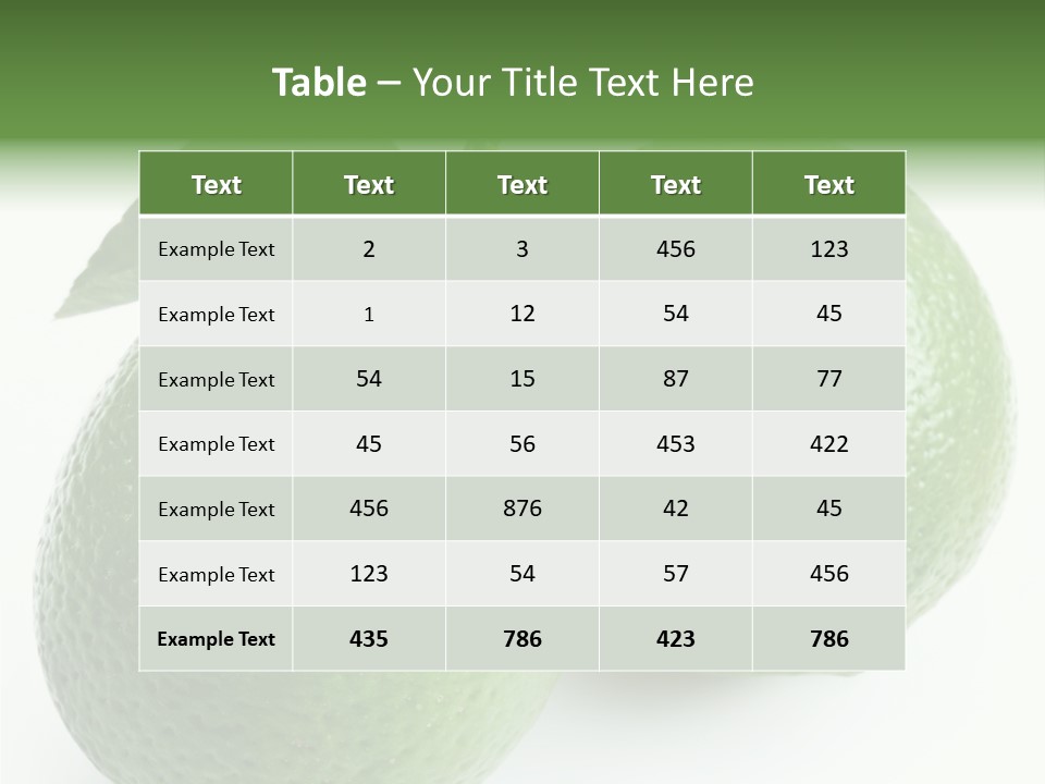 Background White Lime PowerPoint Template