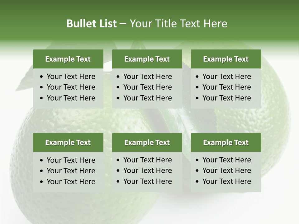 Background White Lime PowerPoint Template