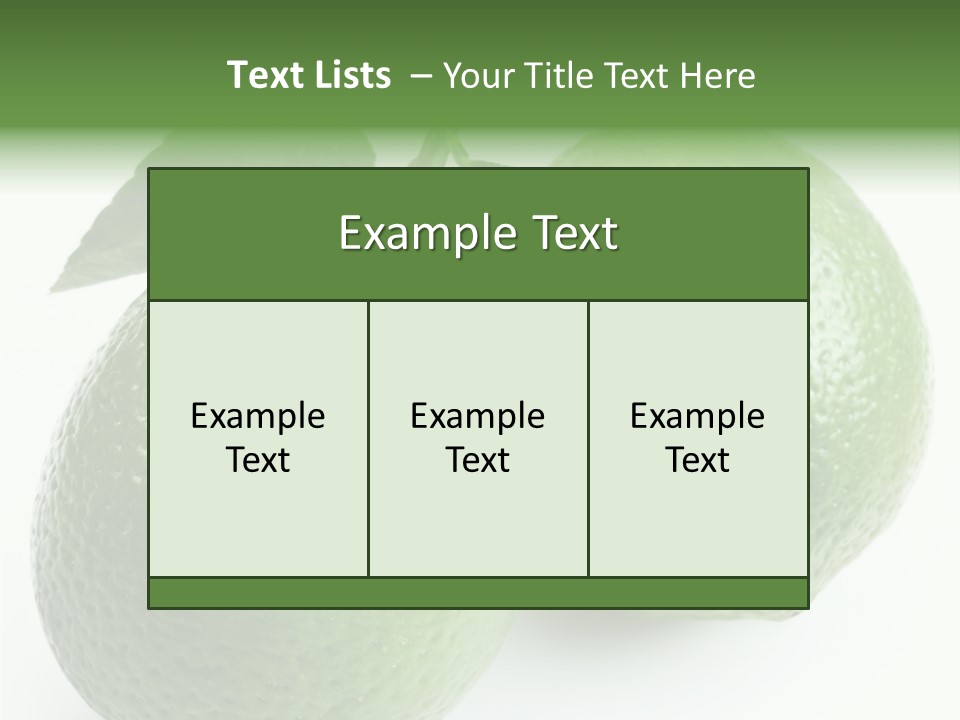 Background White Lime PowerPoint Template