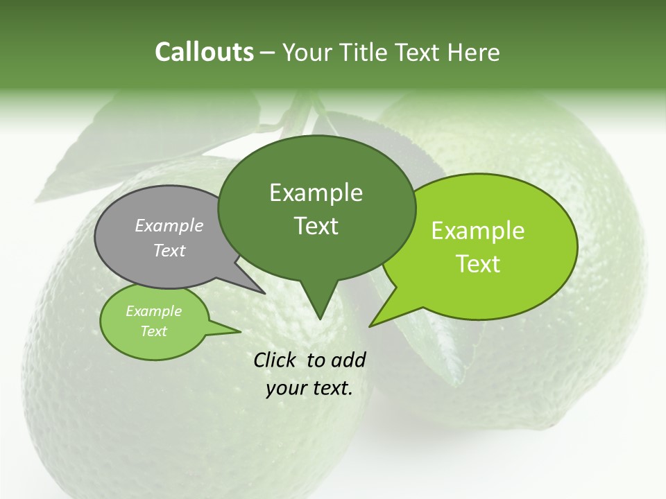 Background White Lime PowerPoint Template