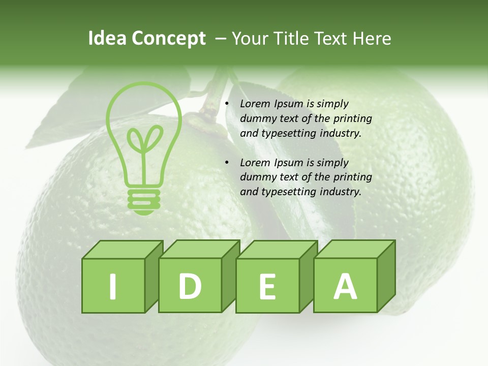 Background White Lime PowerPoint Template