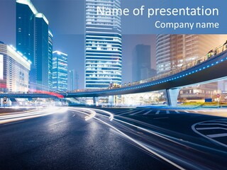 Movement District Tower PowerPoint Template