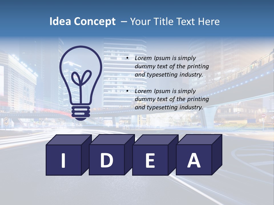 Movement District Tower PowerPoint Template
