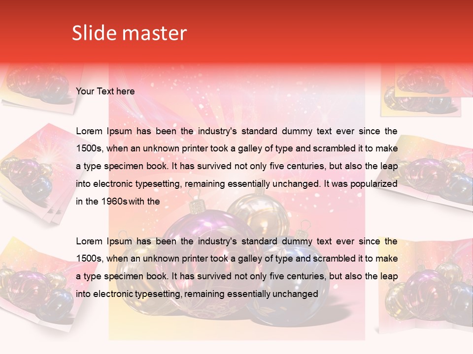 Adornment Dress Postcard PowerPoint Template