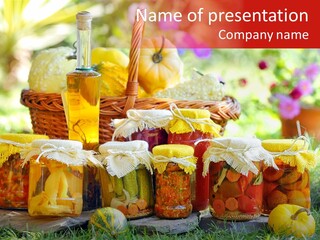 Vegetable Preservative Nutrition PowerPoint Template