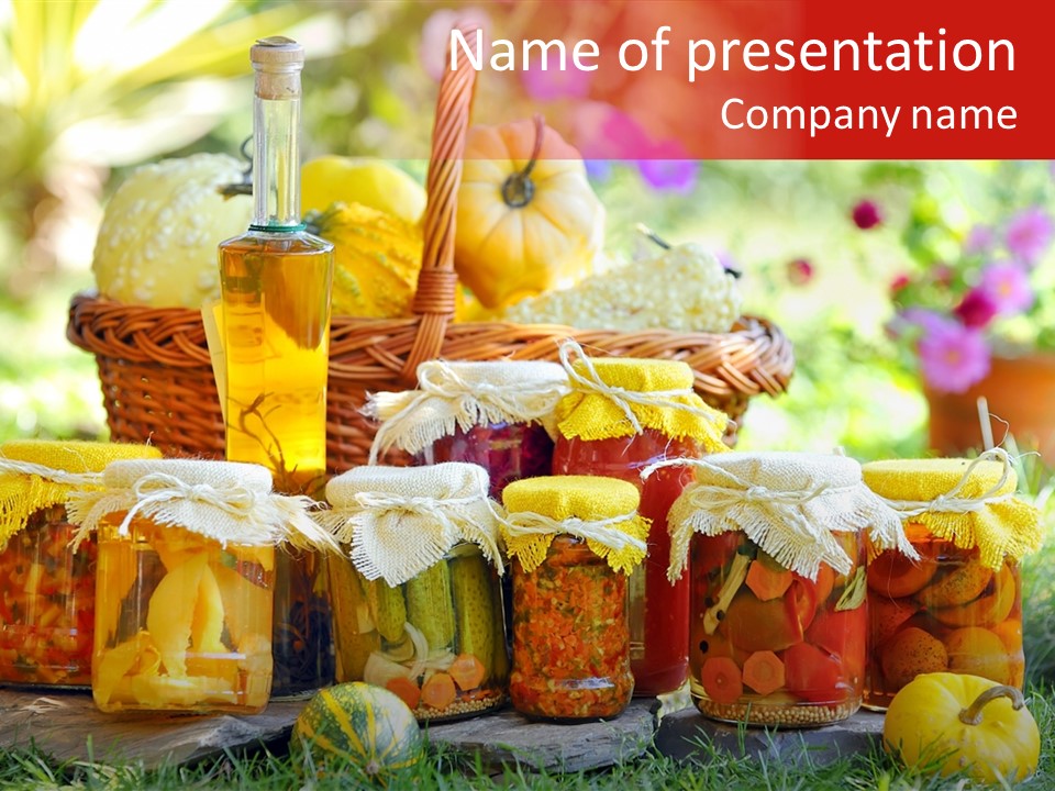 Vegetable Preservative Nutrition PowerPoint Template