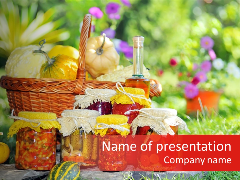 Gourmet Pumpkin Tomato PowerPoint Template