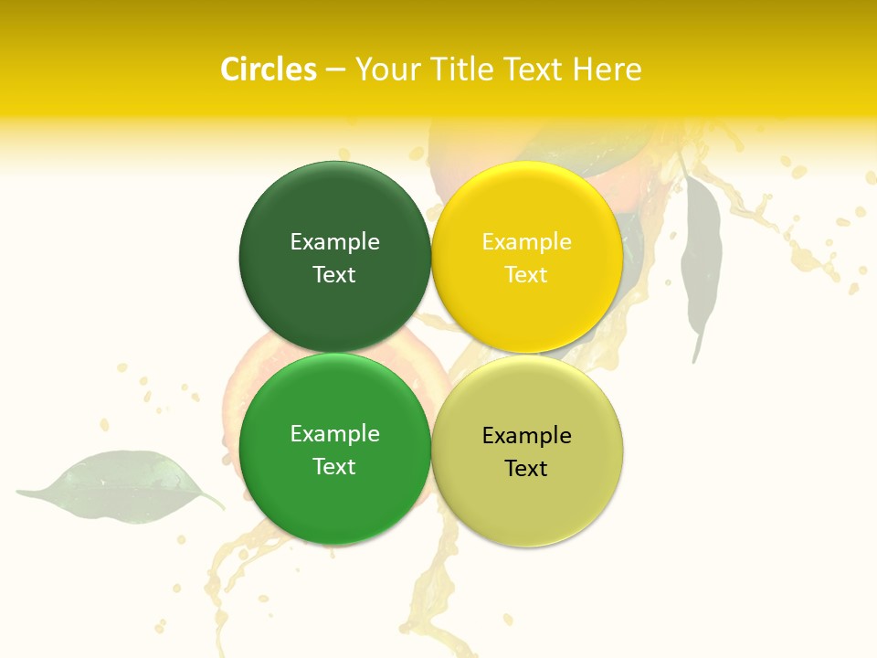 Splashing Succulent Spray PowerPoint Template