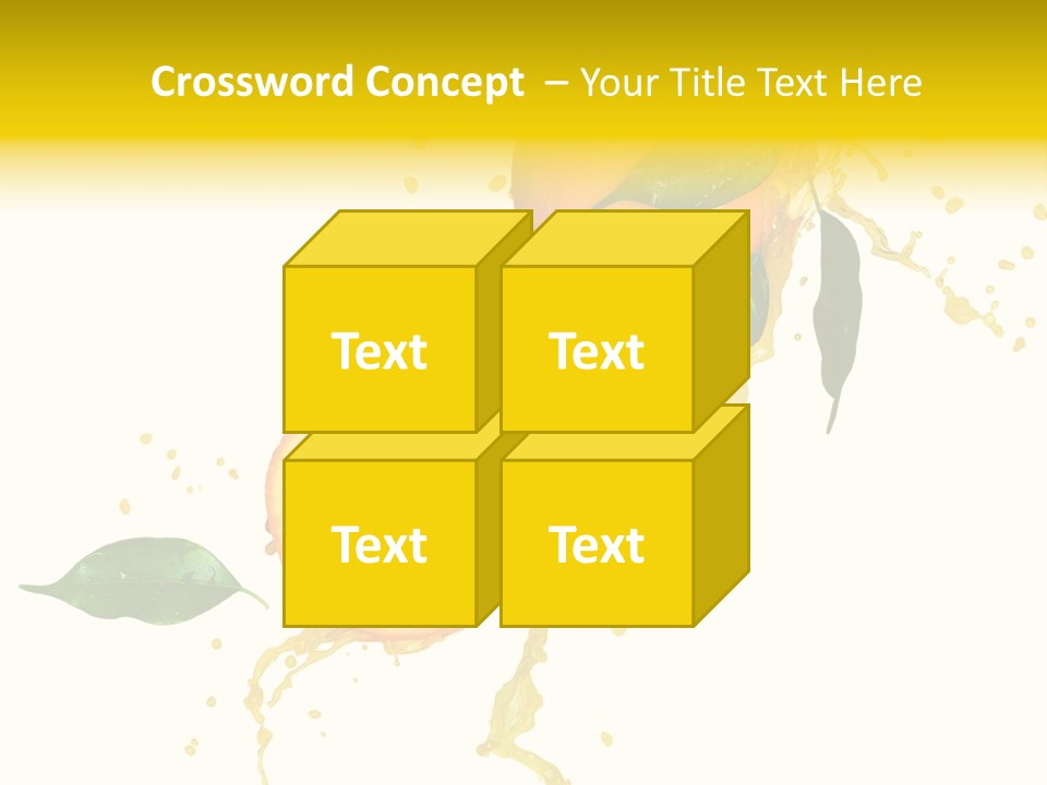 Splashing Succulent Spray PowerPoint Template