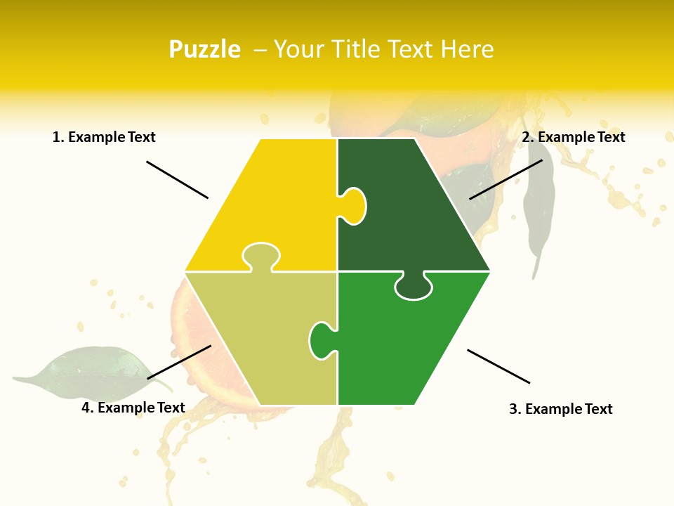 Splashing Succulent Spray PowerPoint Template