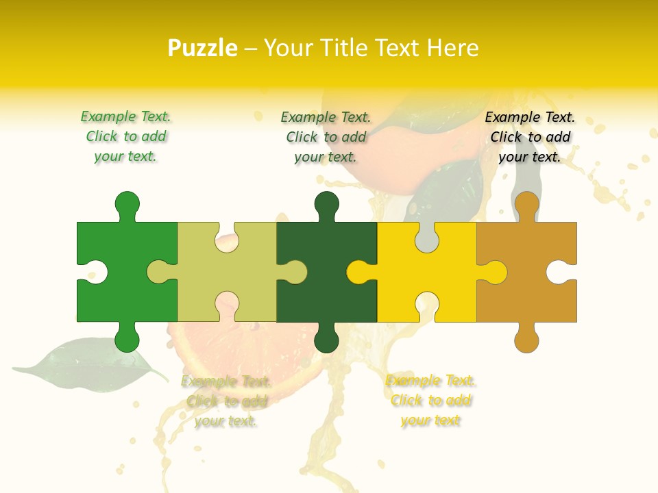 Splashing Succulent Spray PowerPoint Template