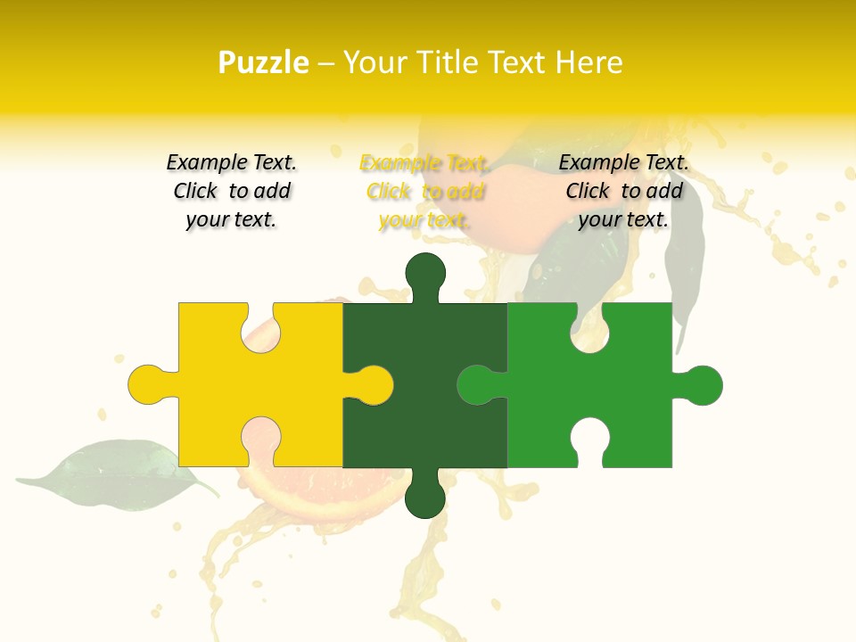 Splashing Succulent Spray PowerPoint Template