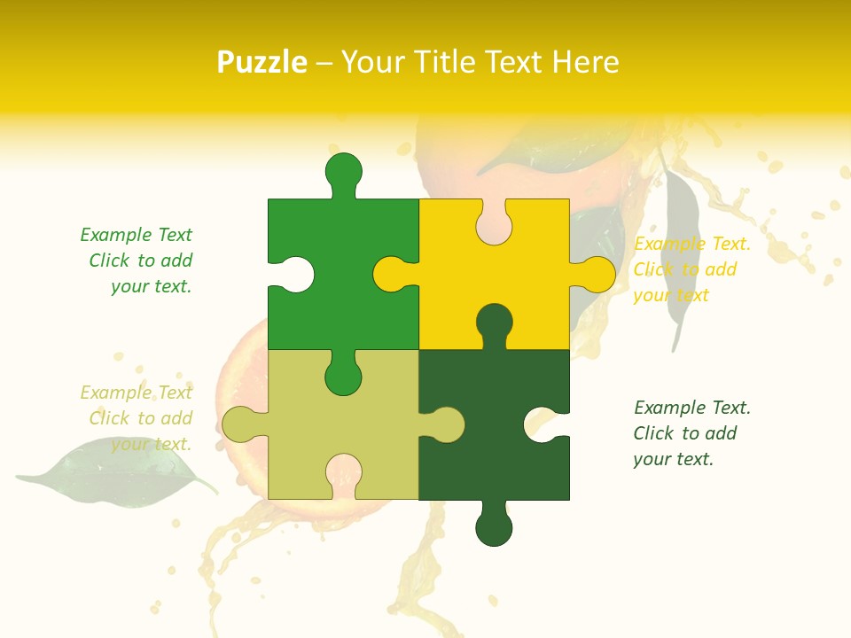 Splashing Succulent Spray PowerPoint Template