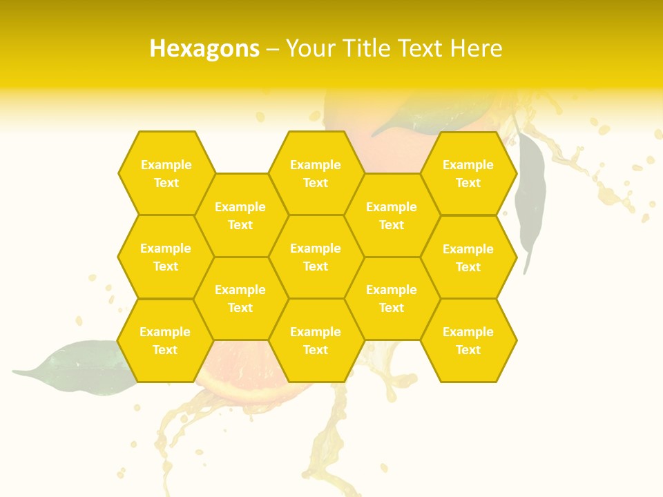 Splashing Succulent Spray PowerPoint Template