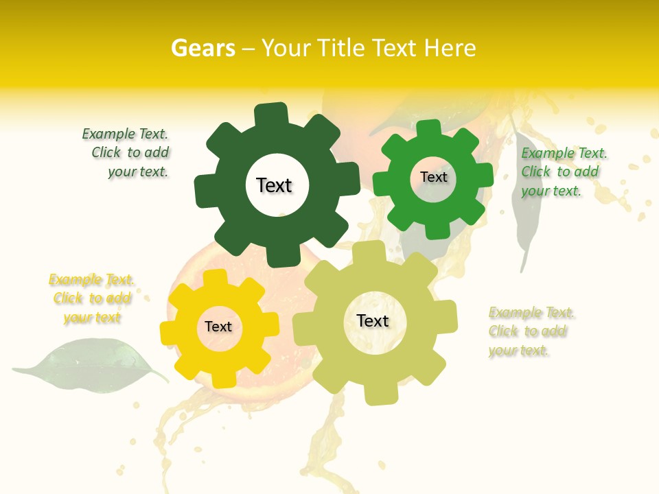 Splashing Succulent Spray PowerPoint Template