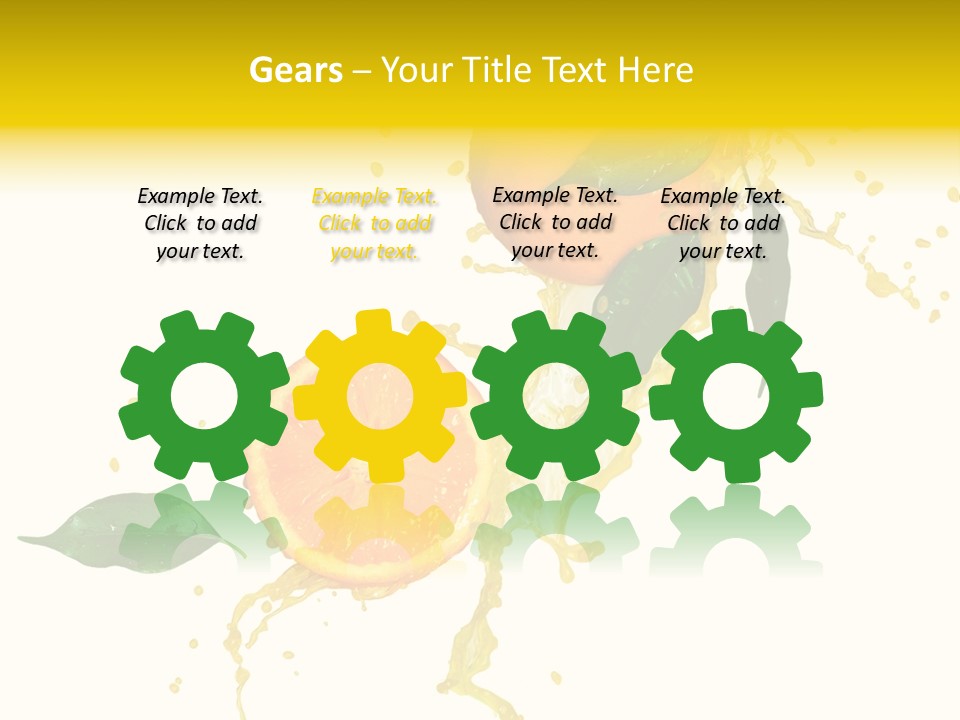 Splashing Succulent Spray PowerPoint Template