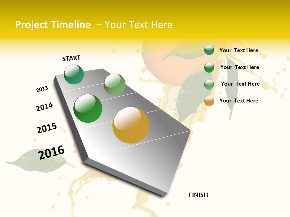 Splashing Succulent Spray PowerPoint Template