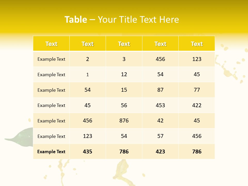 Splashing Succulent Spray PowerPoint Template