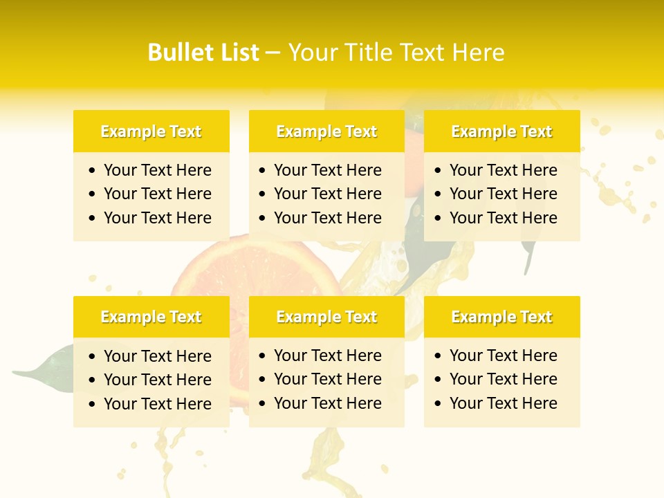 Splashing Succulent Spray PowerPoint Template