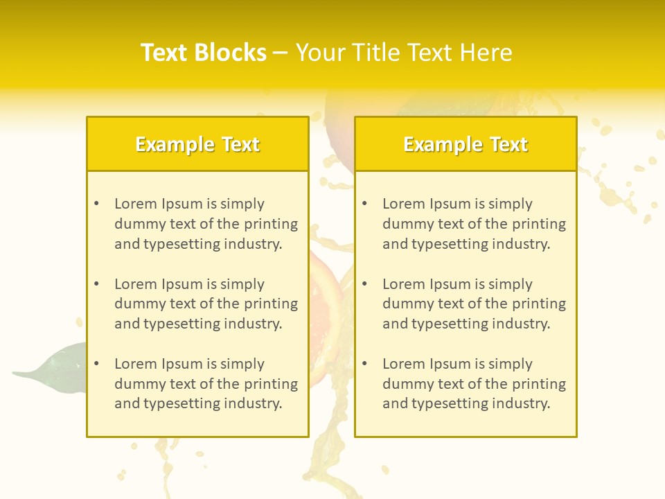 Splashing Succulent Spray PowerPoint Template