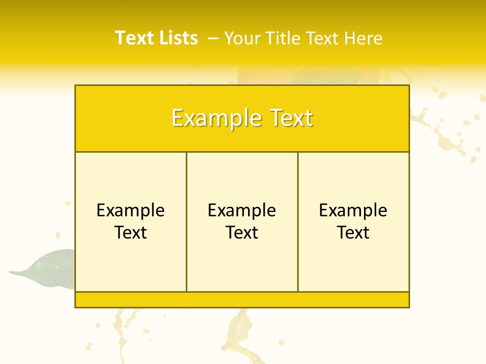 Splashing Succulent Spray PowerPoint Template