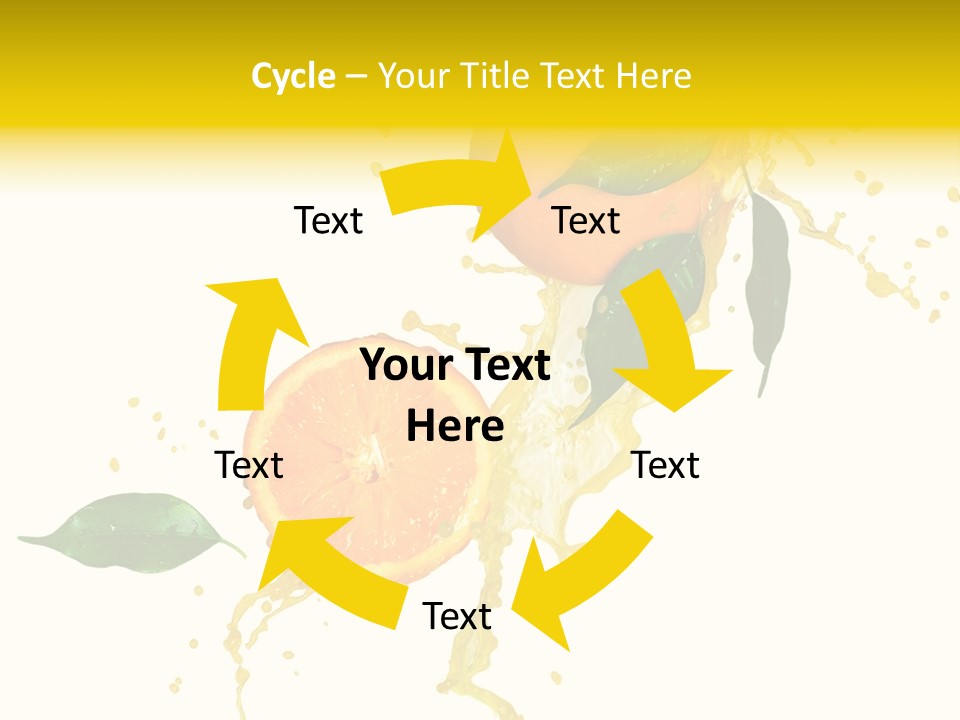 Splashing Succulent Spray PowerPoint Template