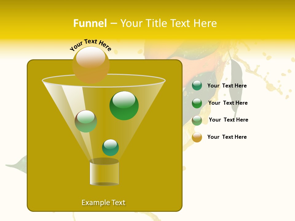 Splashing Succulent Spray PowerPoint Template