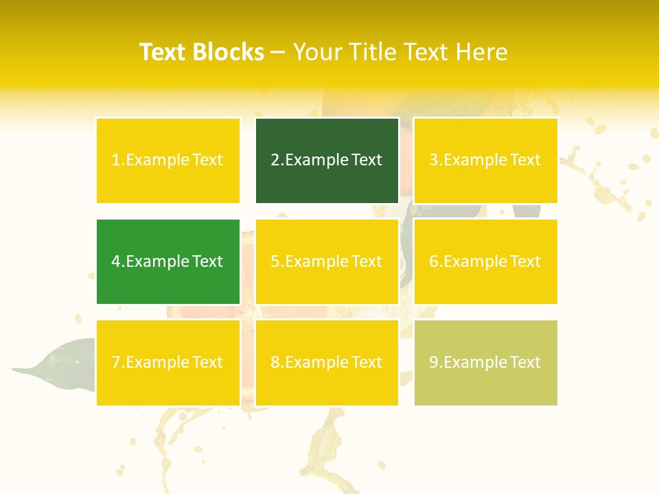 Splashing Succulent Spray PowerPoint Template